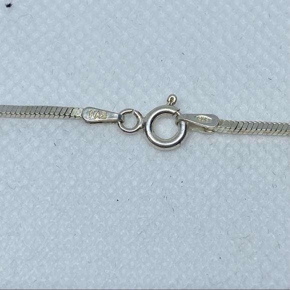 Mexican Sterling Silver & Turquoise Necklace & Earrings - Picture 5 of 7